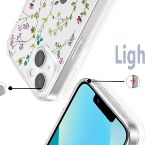 Silicon case clear with flowers for Apple IPhone 15 - Picture 7 of 9